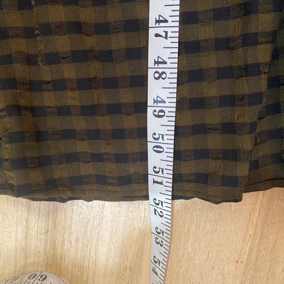 Zara textured checked draped midi dress in brown - Picture 11 of 11